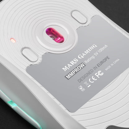 Ratón Mars Gaming RGB USB-A 32000dpi Blanco (MMPROW)