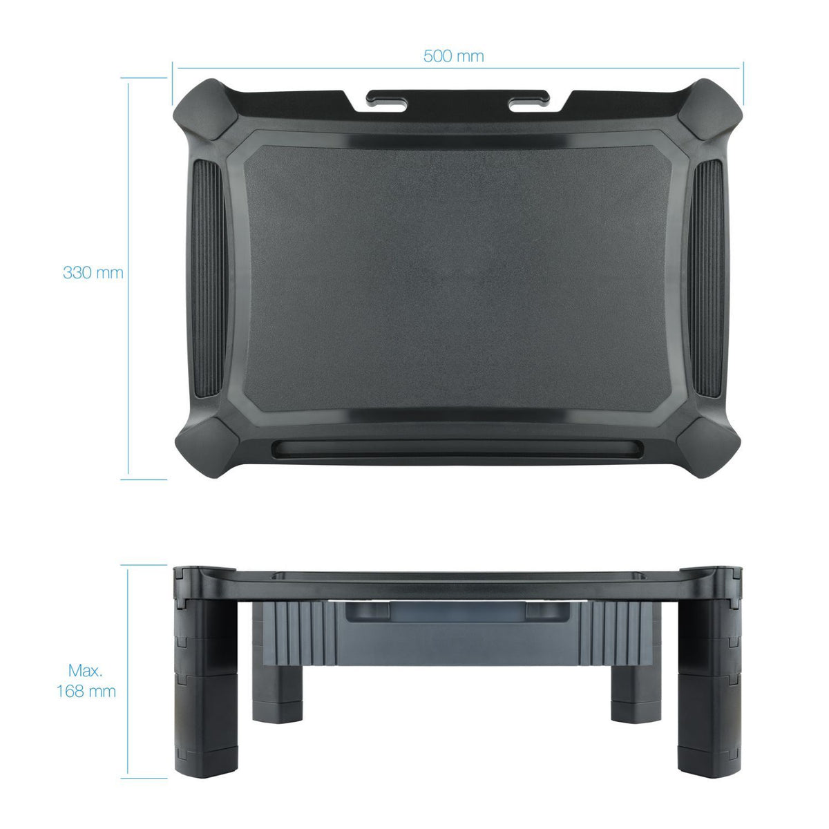 Soporte Elevador TOOQ Multiusos Cajón Negro (MMPSSD01)