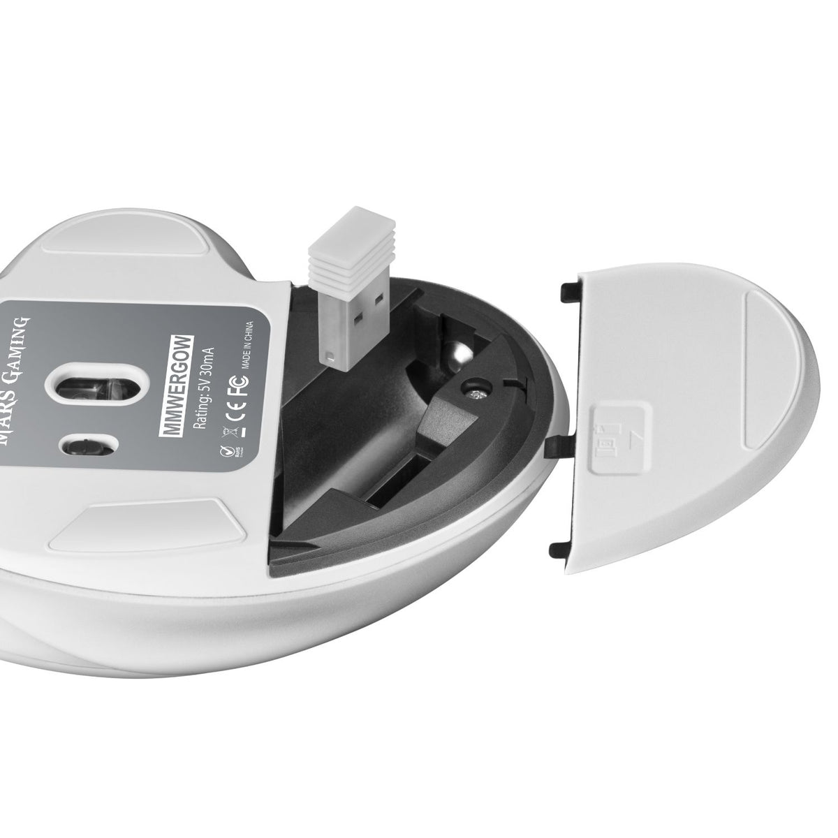 Ratón Mars Gaming Wireless 3200dpi Blanco (MMWERGOW)