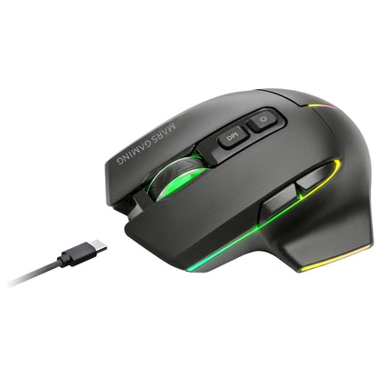 Ratón Mars Gaming RGB RF/BT/USB-A Negro (MMWVECTOR)