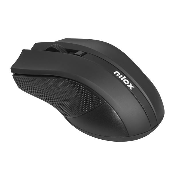 Ratón NILOX Óptico Wireless RF 1600dpi Negro (MOWI1001)