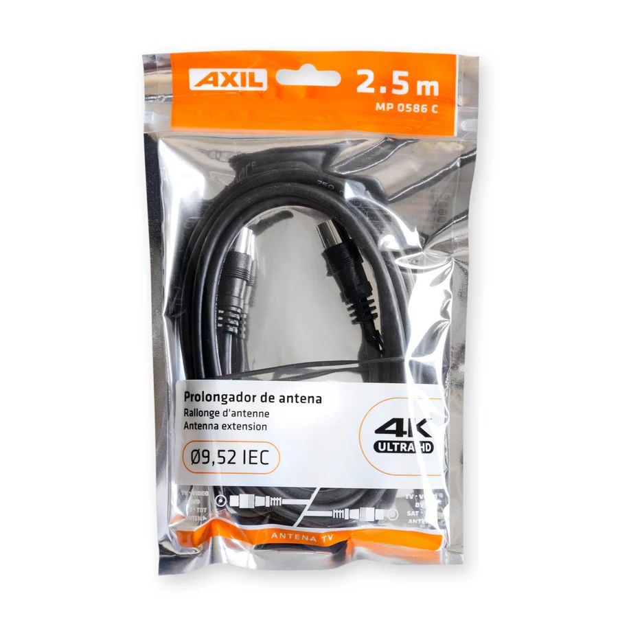 Cable Engel Axil Antena M/H 2.5m negro (MP0586C)