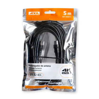 Cable Engel Axil Antena M/H 5m negro (MP0588C)