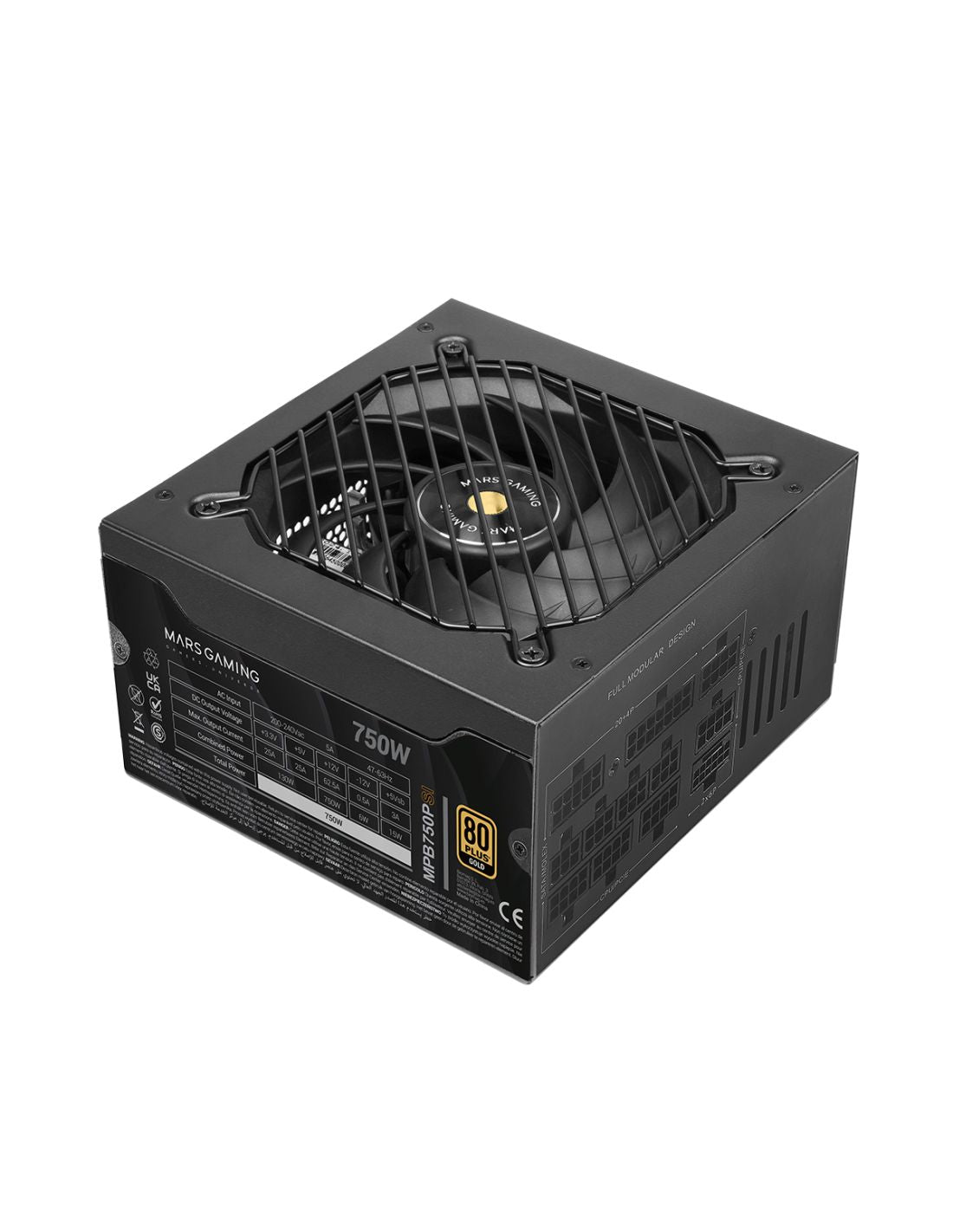 Fuente Mars Gaming ATX 750W 80+ Gold Negra (MPB750PSI)