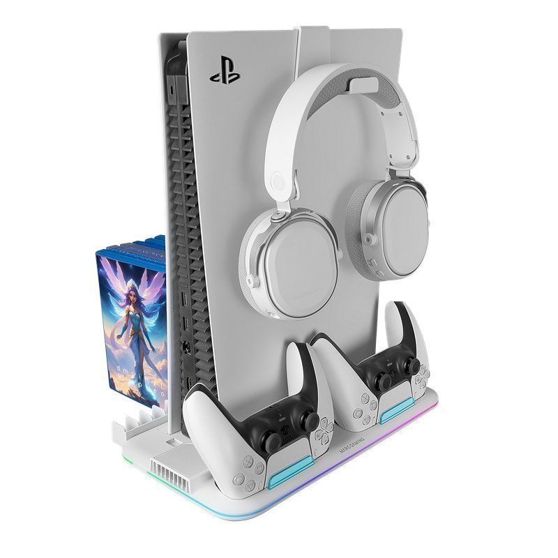 Soporte Mars Gaming RGB para PS5 Blanco (MPS5B2)