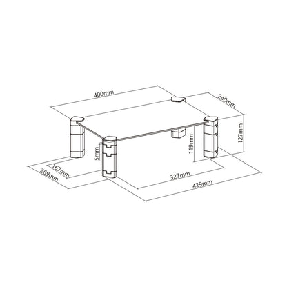 Soporte elevador AISENS Monitor hasta 20Kg (MR01C-109)