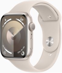 APPLE watch series 9 GPS caja de aluminio blanco estrella de 45mm, color de correa blanco estrella correa deportiva talla s/m