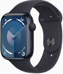 APPLE watch series 9 GPS caja de aluminio medianoche de 45mm, color de correa medianoche correa deportiva talla m/l
