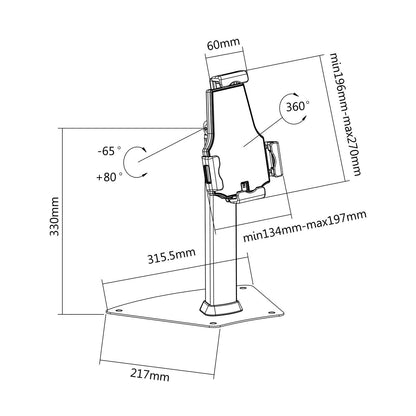 Soporte AISENS de Mesa para Tablet Negro (MS1P03-113)