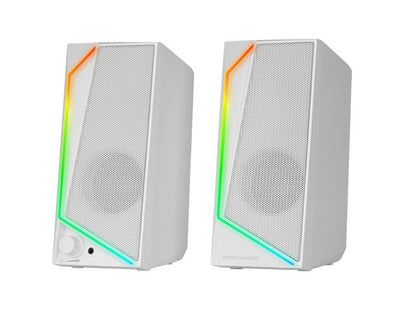 Altavoces Mars Gaming 2.0 15W RGB 3.5mm Blancos (MS72W)