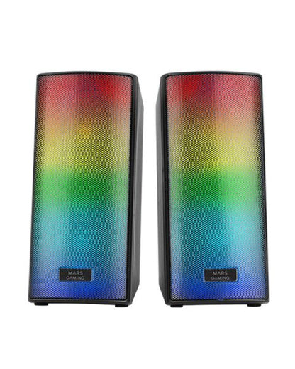 Altavoces Mars Gaming 15W 2.0 RGB BT Negro (MSRGB2)