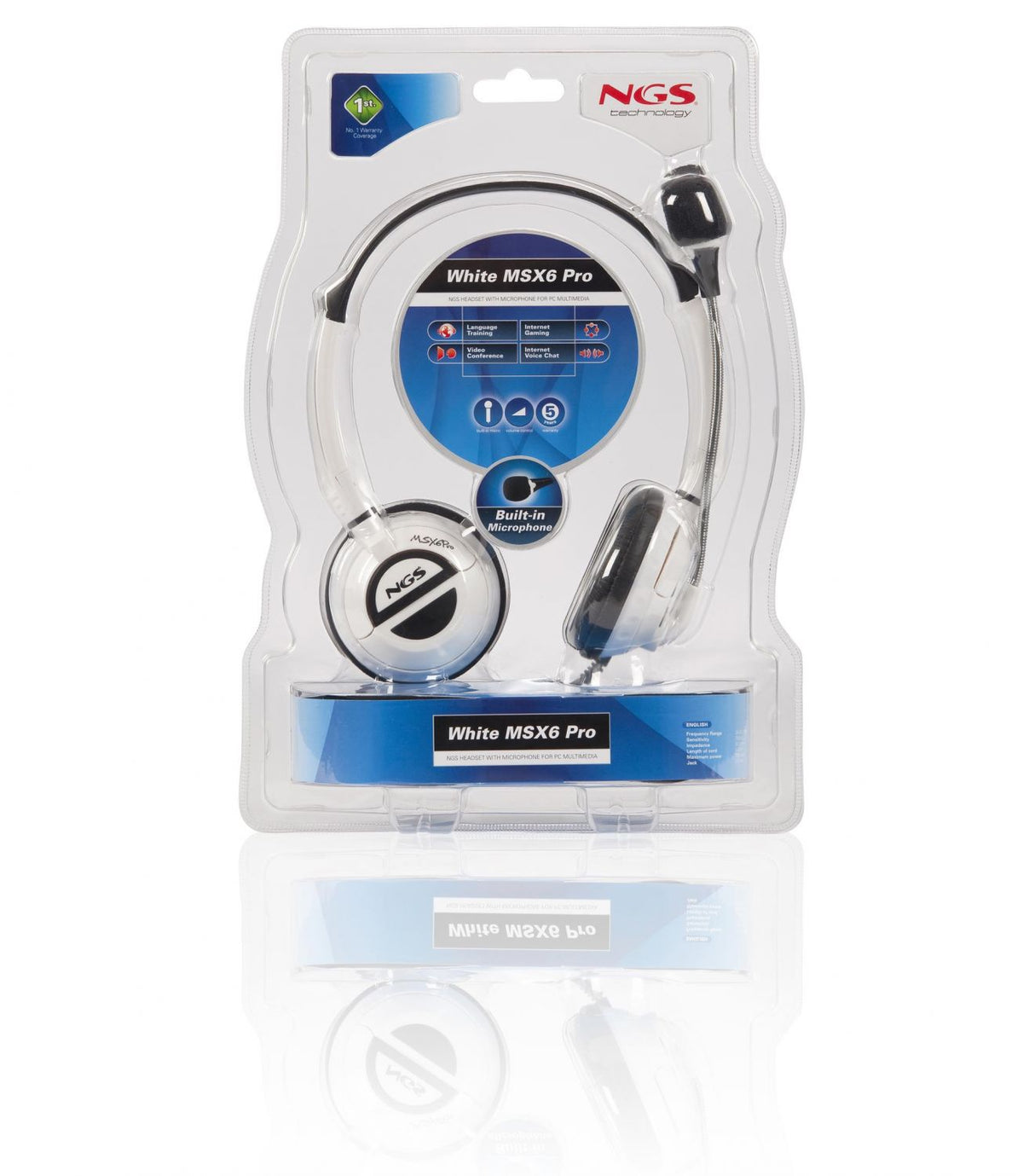 Auric+Micro NGS 3.5mm Blancos/Negros (WHITEMSX6PRO)