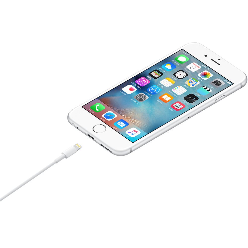 Cable Apple USB-A/M a Lightning/M 1m Blanco (MUQW3ZM/A)