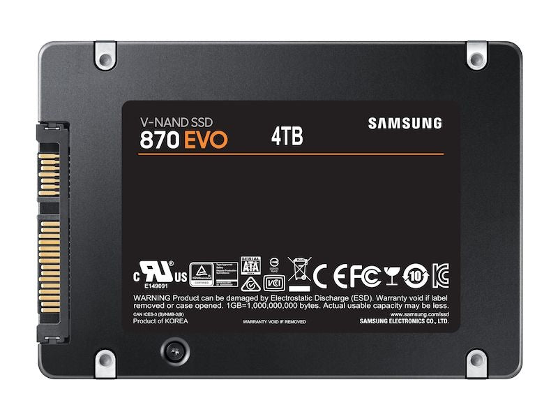 SSD Samsung 870 Evo 2.5" 4Tb SATA3 (MZ-77E4T0B/EU)