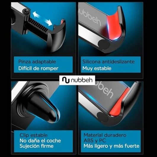 Soporte Coche NUBBEH Air Clip Pinza (NBCARHOLDCLIPB1)