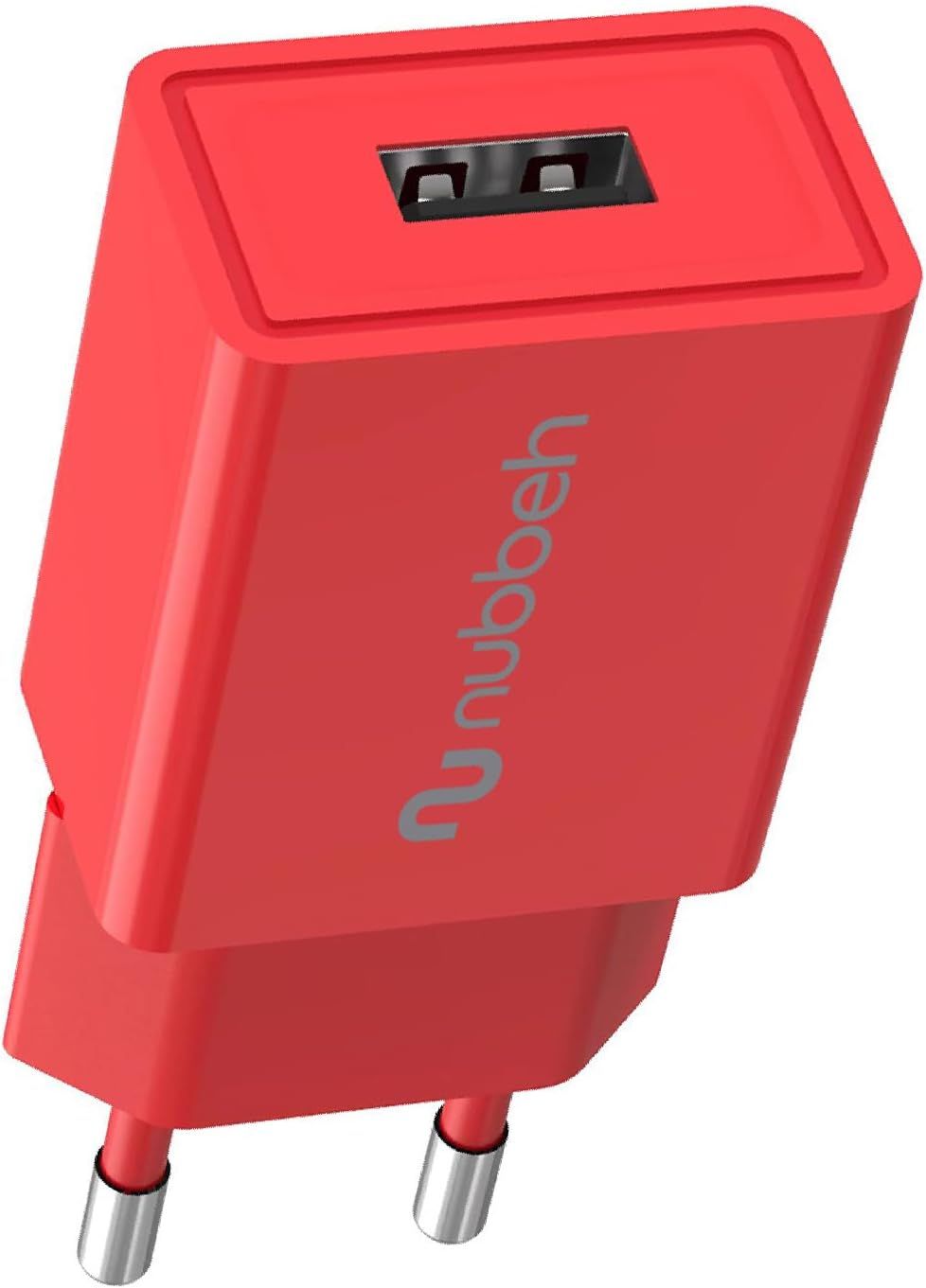 Cargador Pared NUBBEH 1USB-A 10W Rojo (NBWALLCHUSBR10)