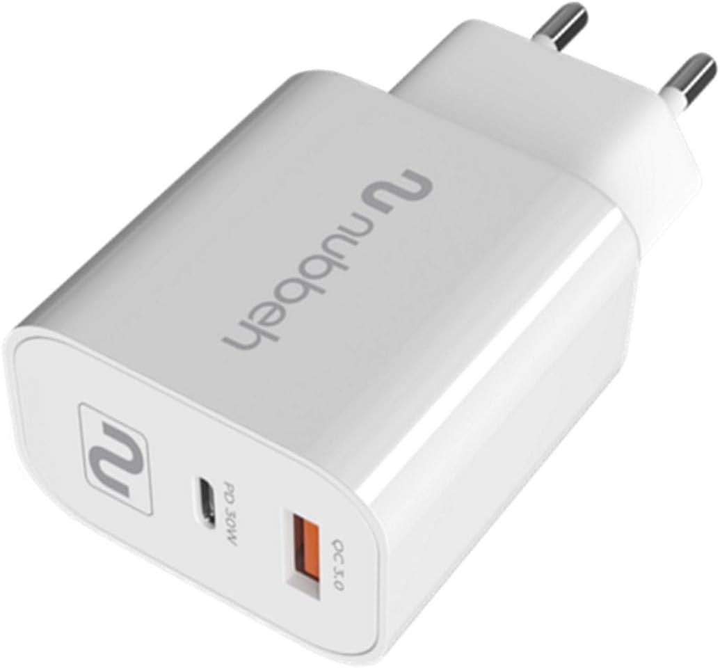 Cargador Pared NUBBEH 1USB-C 30W Blanco (NBWALLCHW)