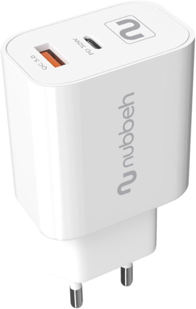 Cargador Pared NUBBEH 1USB-C 30W Blanco (NBWALLCHW)