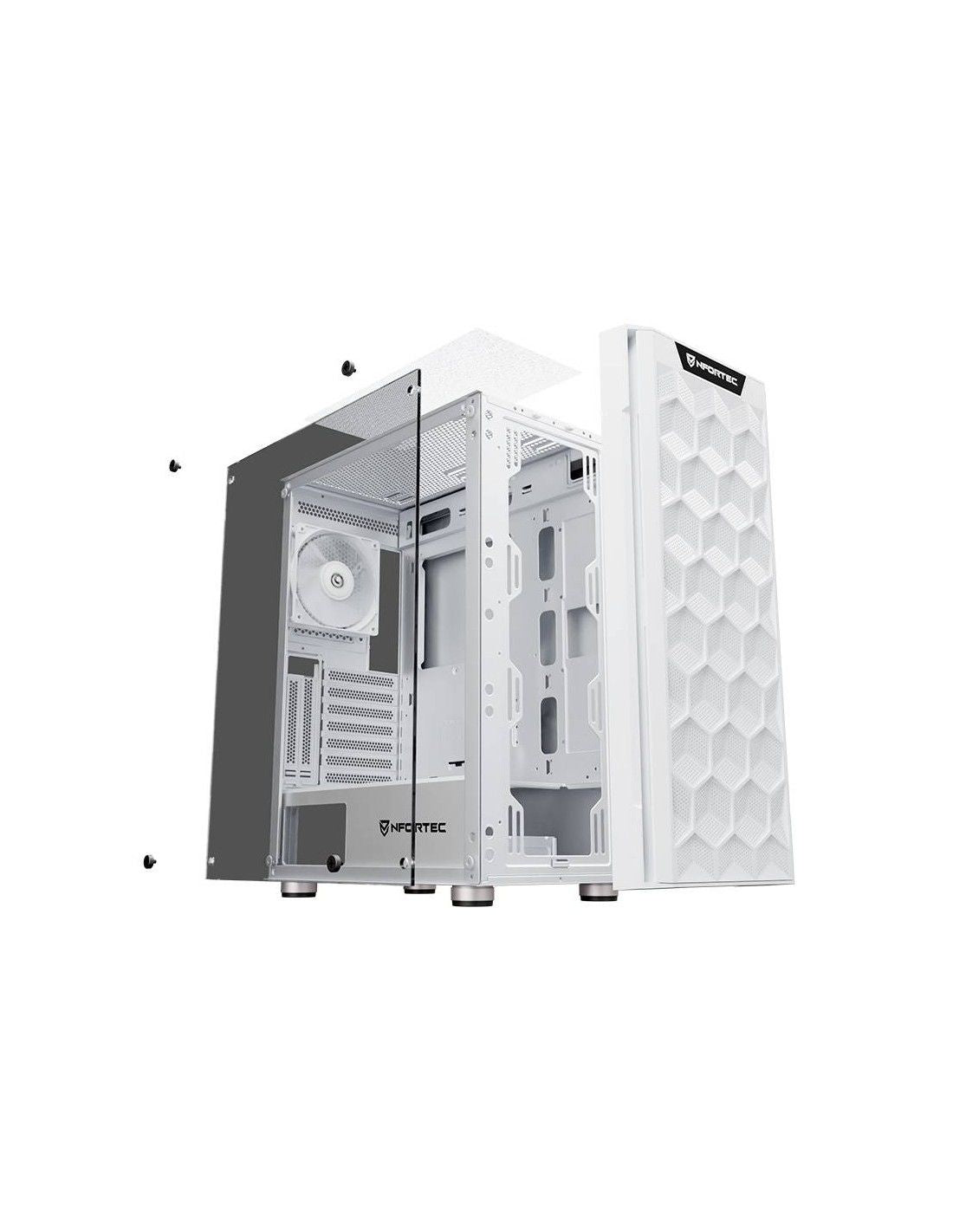 Caja Nfortec Azir ATX mATX ITX Blanca (NF-CS-AZIR-W)