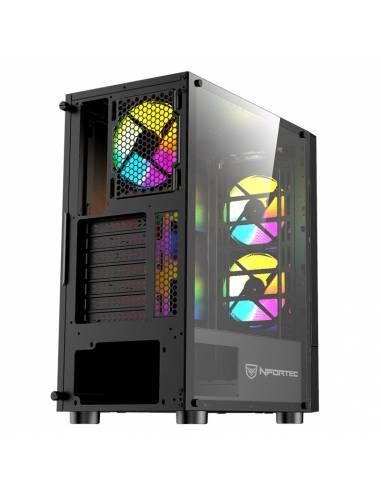 Caja Nfortec ATX mATX ITX Negra (NF-CS-CAELUM-BLACK)