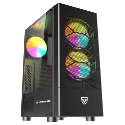 Caja Nfortec ATX mATX ITX Negra (NF-CS-CAELUM-BLACK)