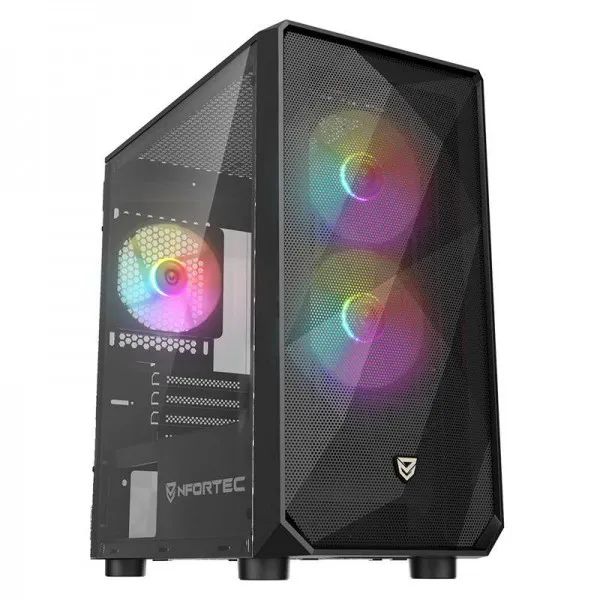 Caja Gaming Nfortec USB 3.0 mATX ITX Negra(NF-CS-DYS-B)