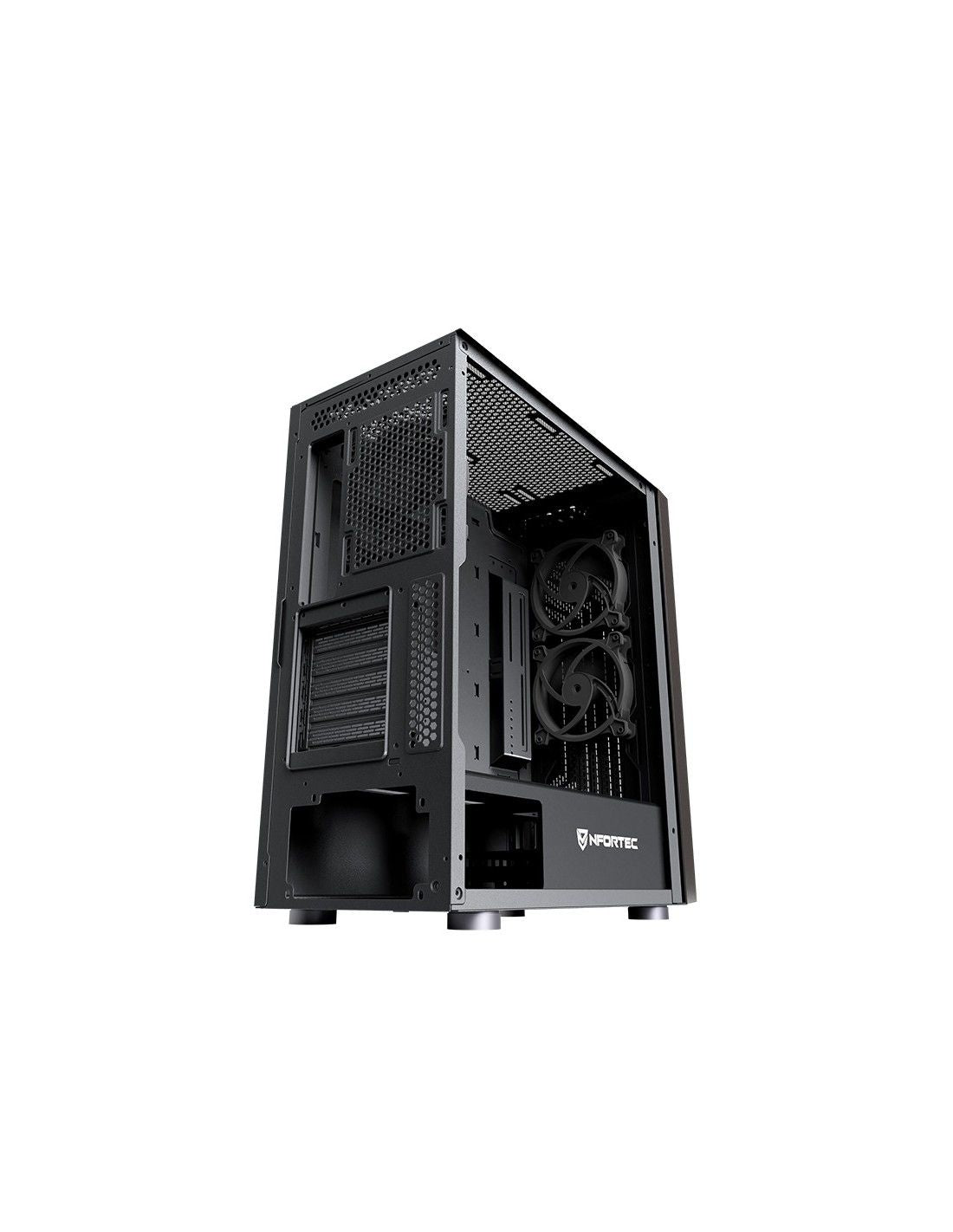Caja Nfortec RGB ATX mATX ITX Negra (NF-CS-NERVIA-B)