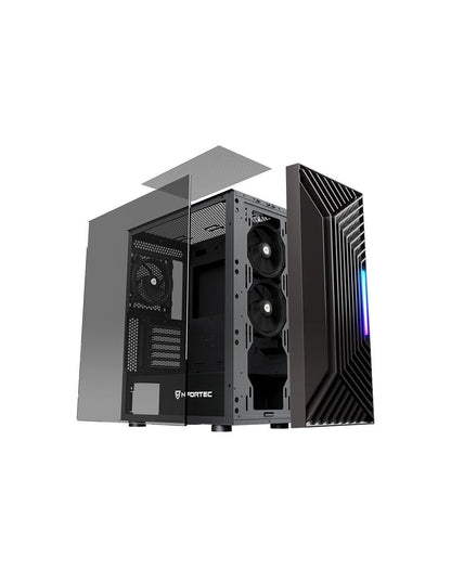 Caja Nfortec RGB ATX mATX ITX Negra (NF-CS-NERVIA-B)