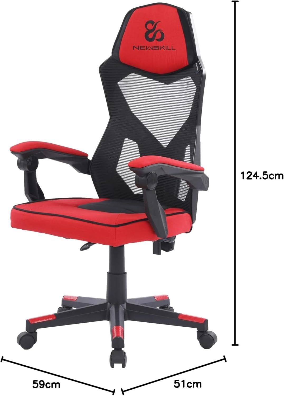 Silla Gaming Newskill Eros Roja (NS-EROS-REDBL)