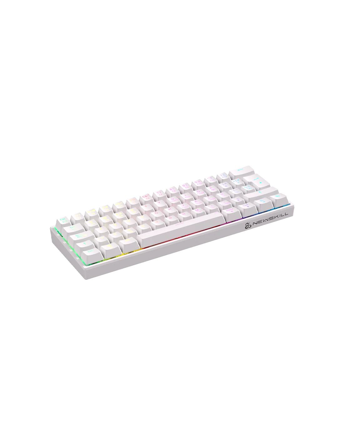 Teclado Newskill Pyros V2 RGB BT Blanco (NS-KB-PYROSV2)