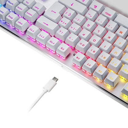 Teclado Newskill Serike V2 Blanco (NS-KB-SERIKEV2-IVO)