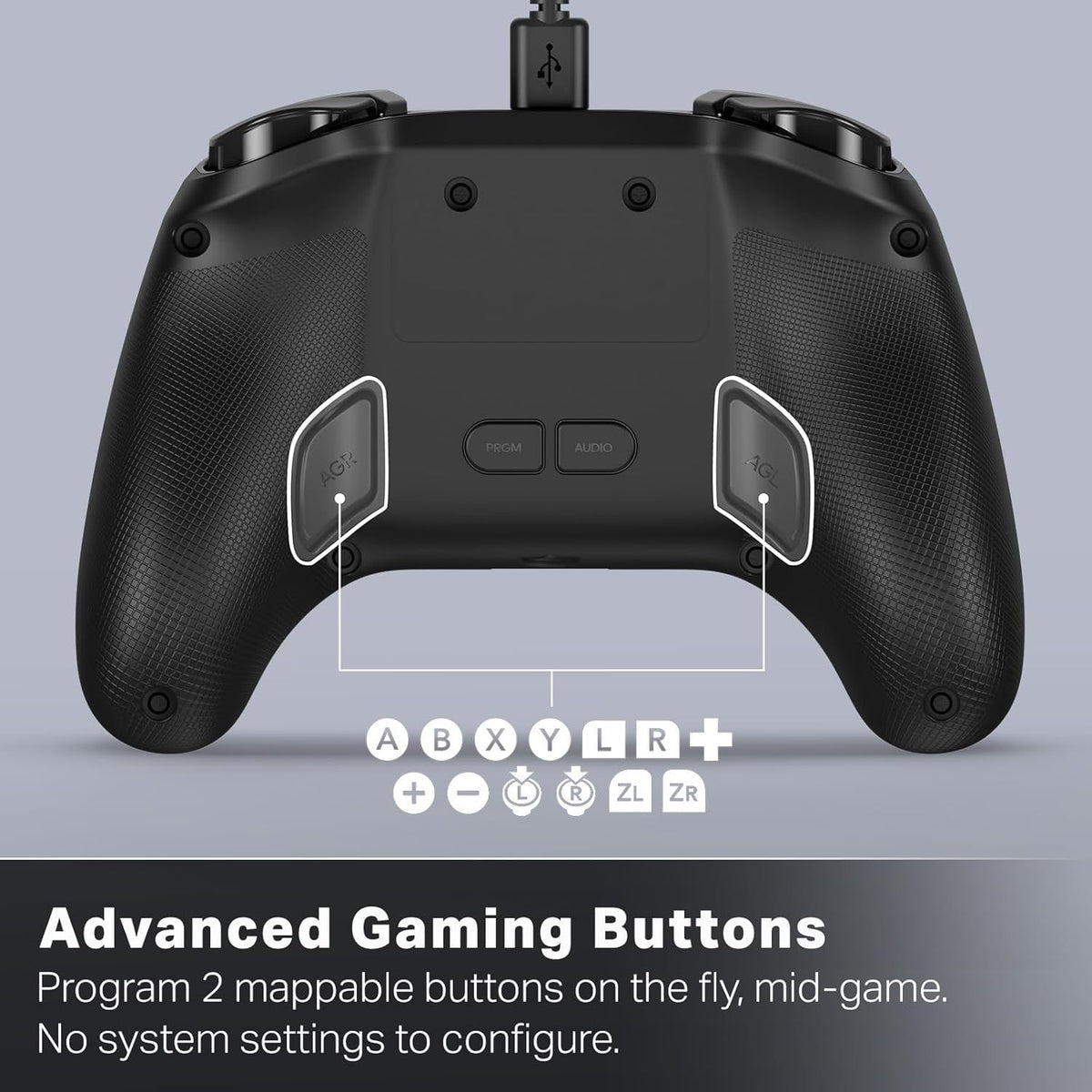 GamePad PowerA Nintendo Switch 2 Negro (NSGP0523-01)