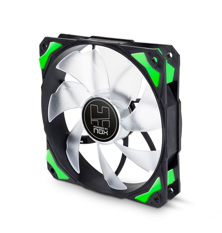 Ventilador NOX HFAN 120mm RGB Verde (NXHUMMERF120LG)