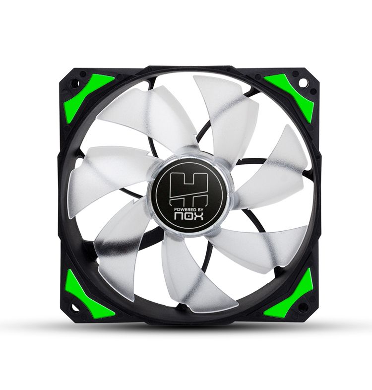 Ventilador NOX HFAN 120mm RGB Verde (NXHUMMERF120LG)