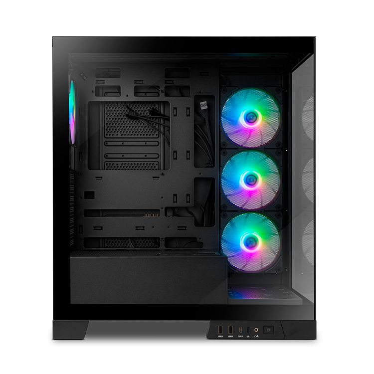 Caja NOX ARGB USB ATX mATX ITX Negra (NXHUMMERGLOCKBK)