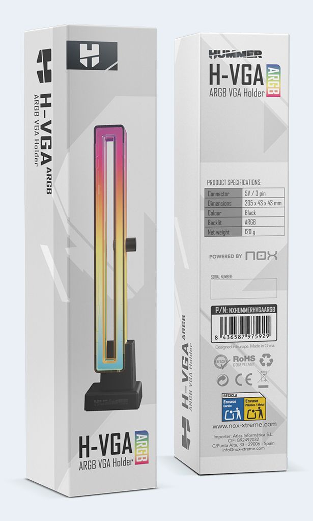 Soporte VGA NOX HUMMER H-VGA ARGB (NXHUMMERHVGAARGB)