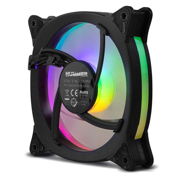 Ventilador NOX V-FAN ARGB 120mm Negro (NXHUMMERVFAN)
