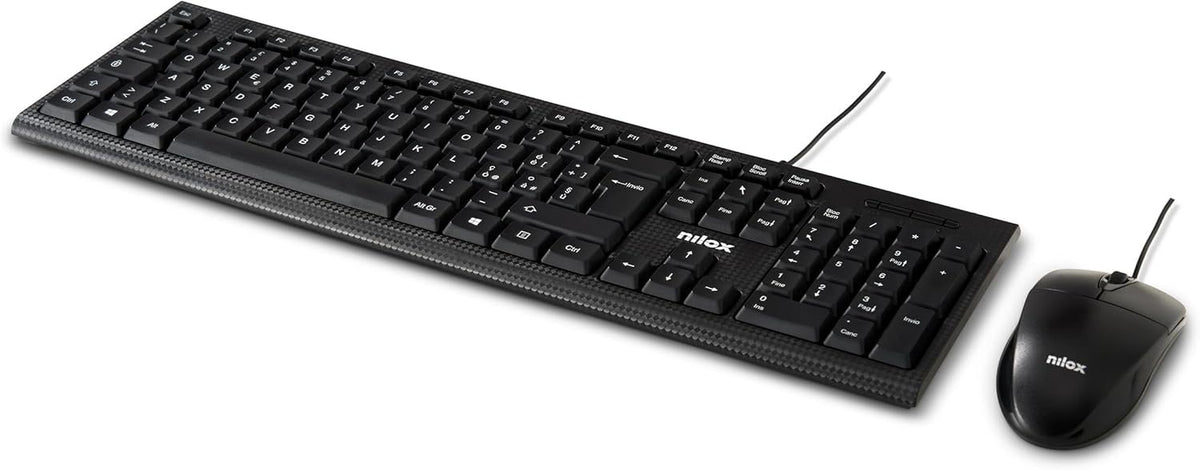Teclado + Ratón Nilox Italiano USB Negro (NXKMIT0011)