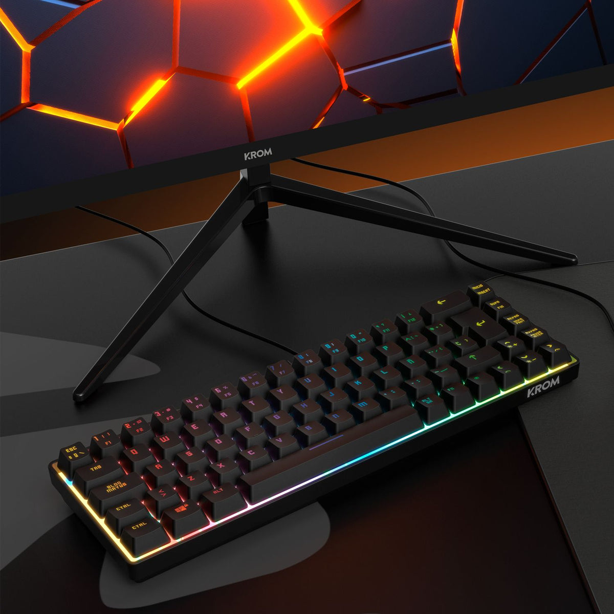 Teclado Gaming KROM Kalista Mini RGB (NXKROMKALISTASP)