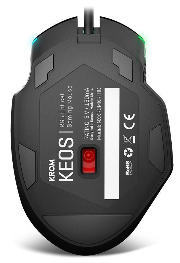 Ratón Gaming KROM Keos RGB USB-A Negro (NXKROMKEOS)