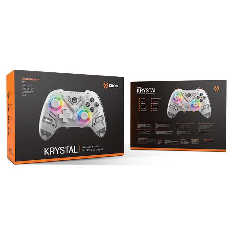 GamePad KROM Krystal RGB Wireless (NXKROMKRYSTAL)