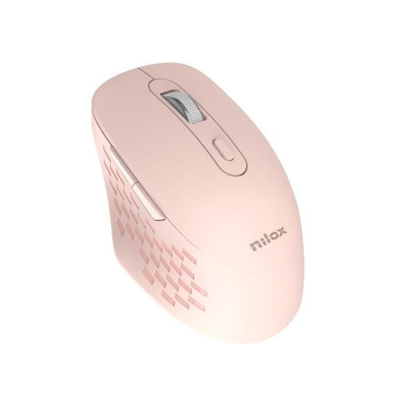Ratón NILOX RF Wireless/BT 1600dpi Rosa (NXMODWI03)