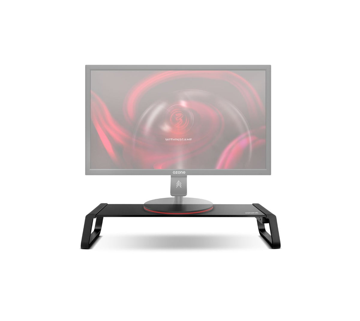 Soporte Mesa OZONE Monitor 4xUSB 3.0 Negro (OZRISERPRO)