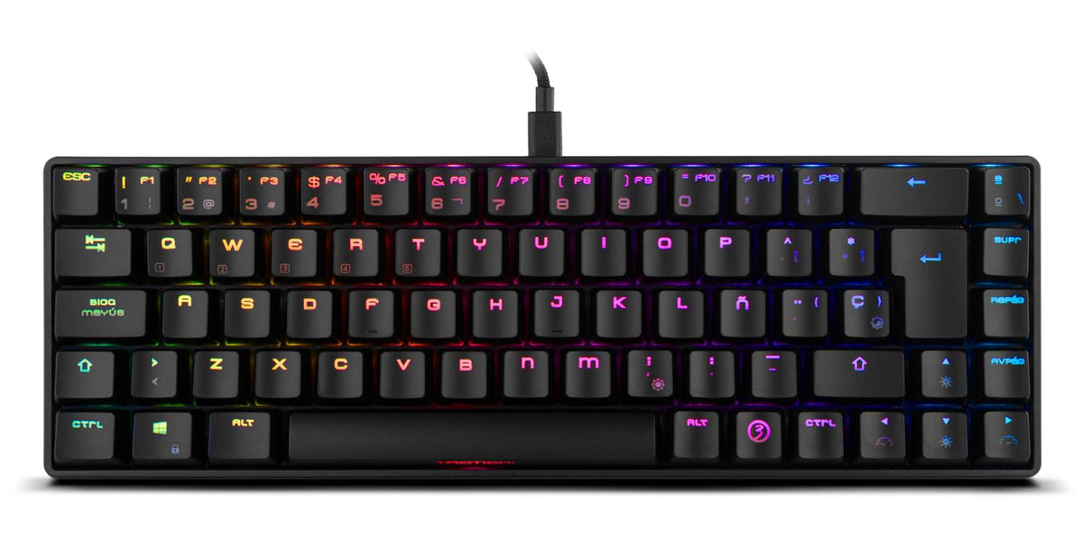 Teclado OZONE Tactical LED RGB BT Negro (OZTACTICALSP)