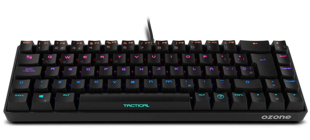 Teclado OZONE Tactical LED RGB BT Negro (OZTACTICALSP)
