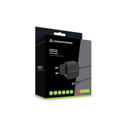 Cargador Pared CONCEPTRONIC 67W +Cable Usb-C (OZUL04BE)