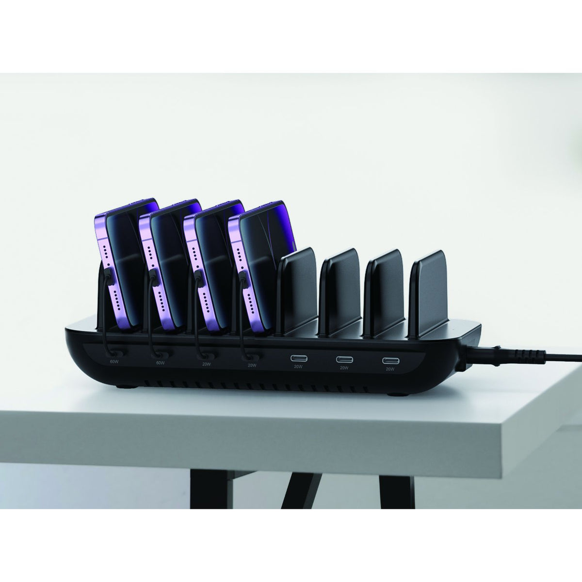 Cargador CONCEPTRONIC 160W 7xUSB-C Negro (OZUL07B)