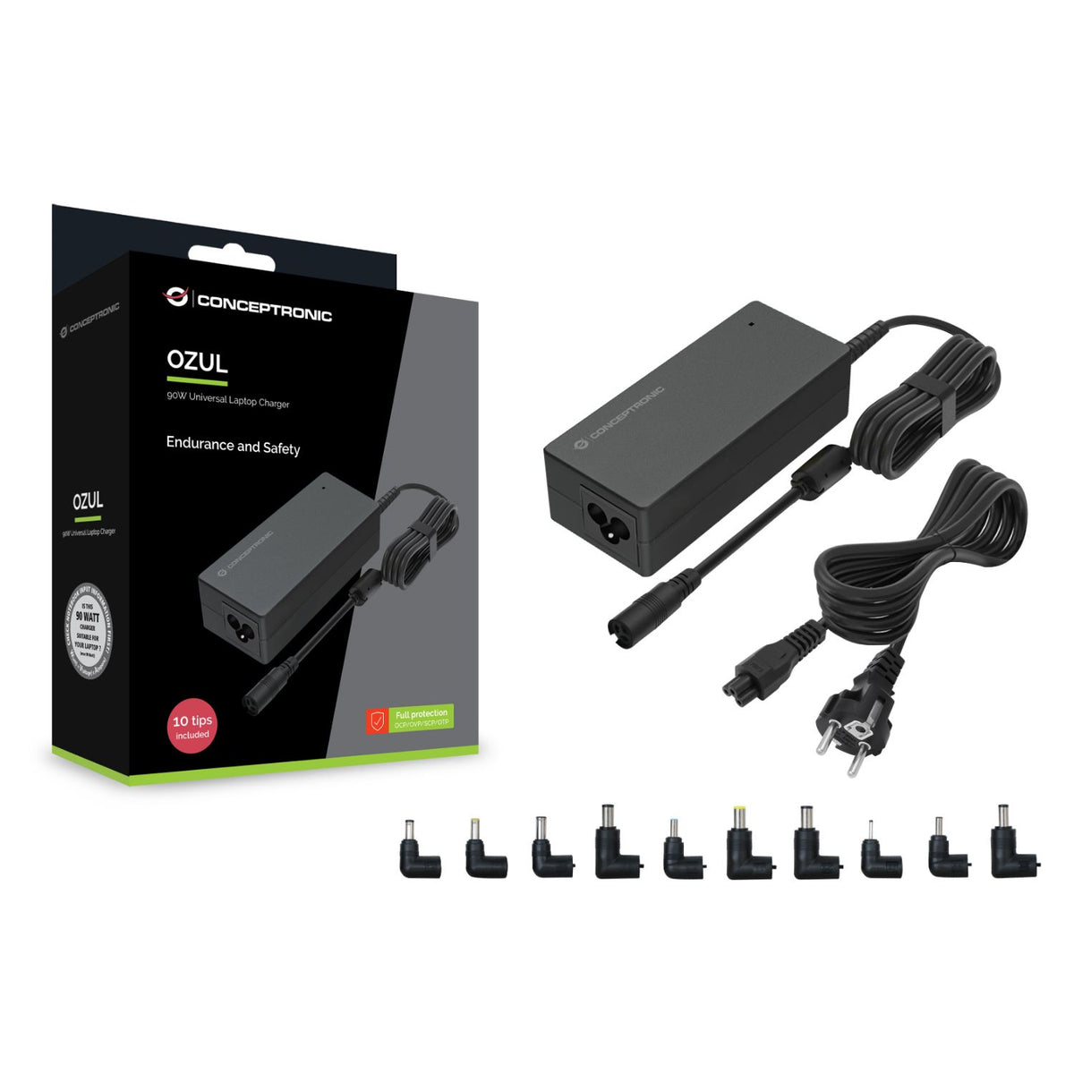 Cargador CONCEPTRONIC para portátil 90W (OZUL08B10)