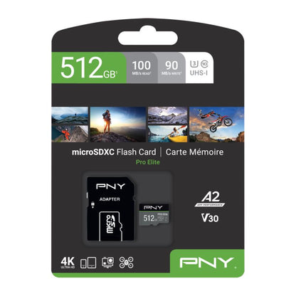 PNY Pro Elite Micro SDXC 512Gb (P-SDUX512U3100PRO-GE)