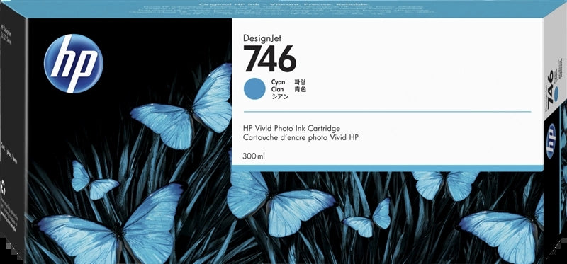 HP 746 Cyan Original Ink Cartridge - P2V80A